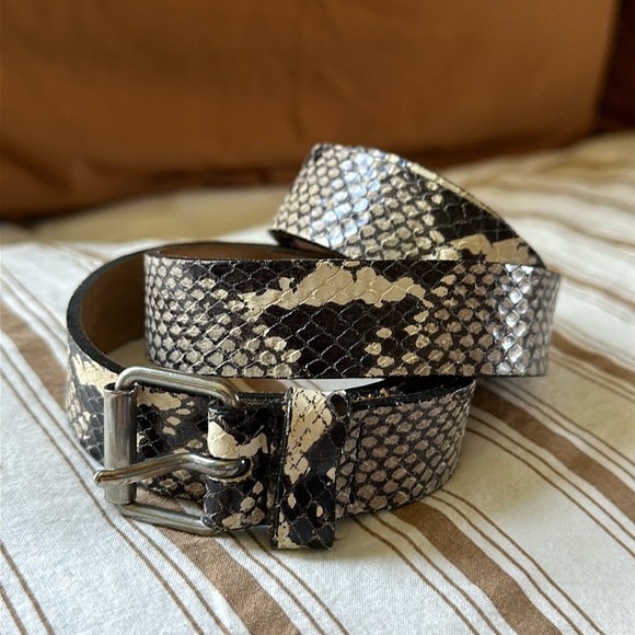 Street Ahead Faux Snake Skin Leather Belt L - Picture 3 of 8